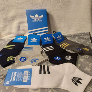 Men Adidas Size 7-10 Socks Multi-color With Box
